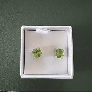 Peridot sterling silver earrings